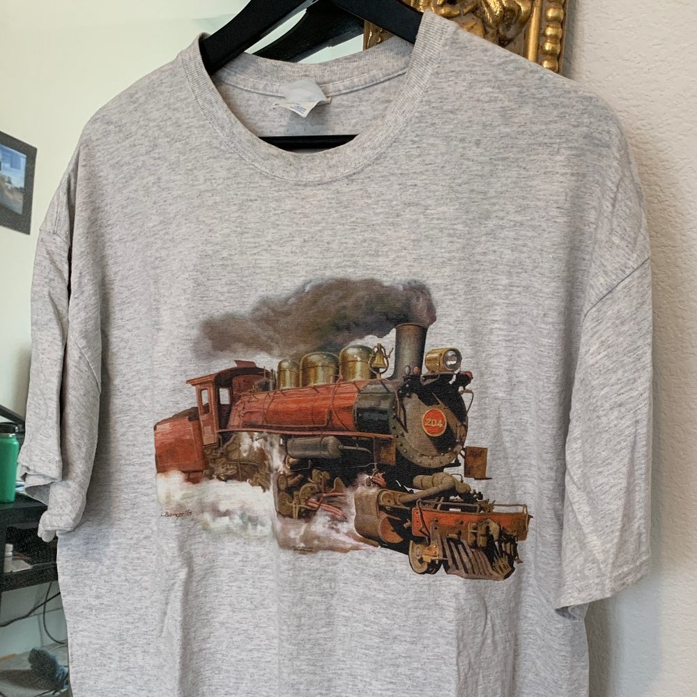 Gray 'Old Sacramento' Red Train Shirt - XL